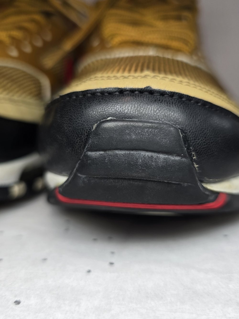Nike Men's Gold/Red Air Max Lifestyle Sneakers - Picture 4 of 16